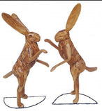 Load image into Gallery viewer, Driftwood Pair of Boxing Hares